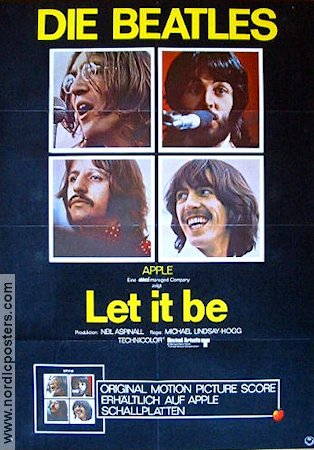 Let It Be 1970 movie poster Beatles Rock and pop