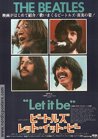 Let It Be 1970 movie poster Beatles John Lennon Ringo Starr Rock and pop