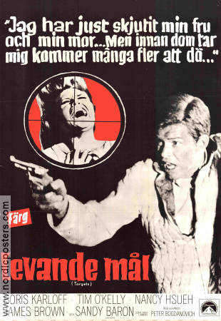 Levande mål 1968 poster Tim O´Kelly Boris Karloff Arthur Peterson Peter Bogdanovich