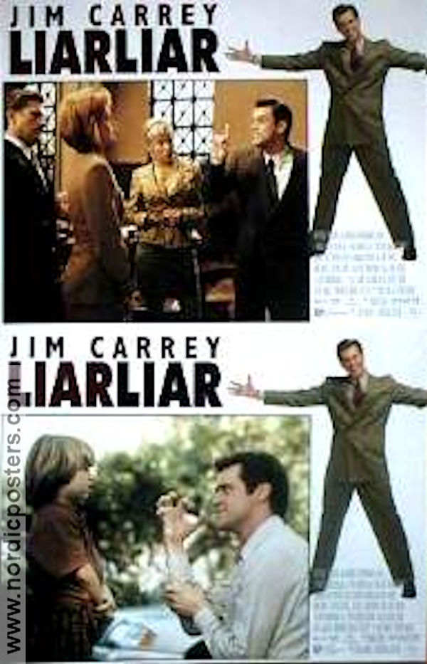 Liar Liar 1997 lobby card set Jim Carrey Maura Tierney Amanda Donohoe Tom Shadyac