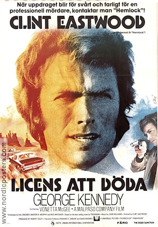 Licens att döda 1975 poster George Kennedy Vonetta McGee Jack Cassidy Clint Eastwood Berg