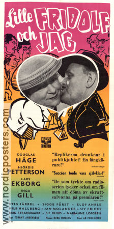 Lille Fridolf och jag 1957 movie poster Douglas Håge Hjördis Petterson Lars Ekborg Inga Gill Torgny Anderberg Find more: Lilla Fridolf From comics