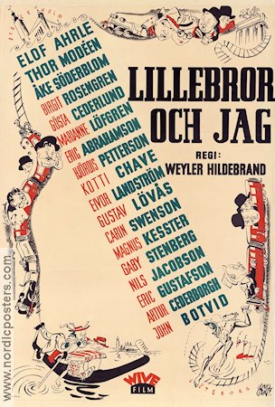 Lillebror och jag 1940 movie poster Elof Ahrle