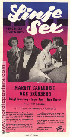 Linje sex 1958 poster Margit Carlqvist Åke Grönberg Bengt Blomgren