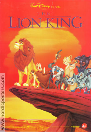 The Lion King HM 1994 poster Matthew Broderick Roger Allers Animation Cats