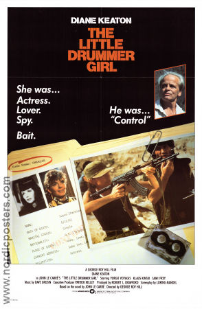 The Little Drummer Girl 1984 movie poster Diane Keaton Klaus Kinski Yorgo Voyagis George Roy Hill Writer: John Le Carré