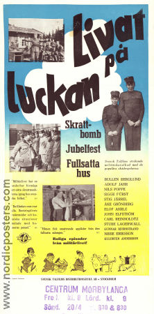 Livat på luckan 1951 movie poster Nils Poppe Adolf Jahr Erik Bullen Berglund Rune Redig