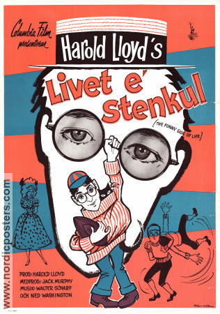 Funny Side of Life 1963 movie poster Harold Lloyd Harry Kerwin Glasses Kids Documentaries