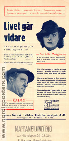 Gribouille 1937 movie poster Raimu Michele Morgan Marc Allégret