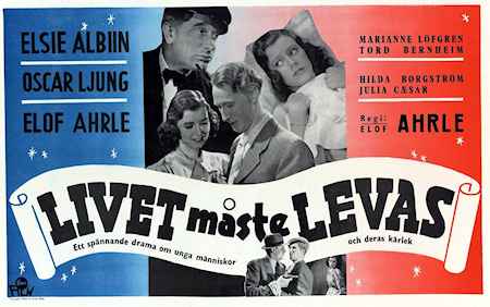 Livet måste levas 1945 movie poster Elsie Albiin