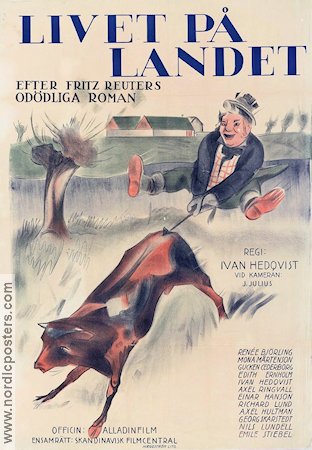 Livet på landet 1924 movie poster Ivan Hedqvist Writer: Fritz Reuter