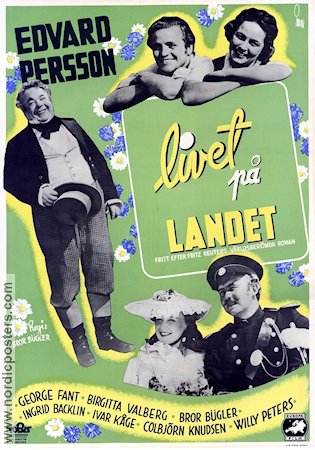 Livet på landet 1943 movie poster Edvard Persson Georg Fant Birgitta Valberg