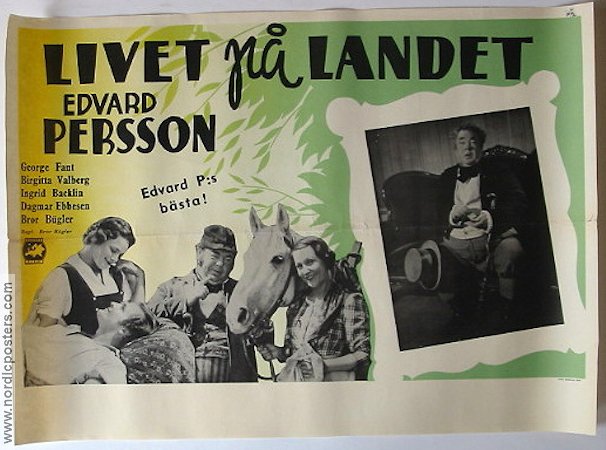 Livet på landet 1943 movie poster Edvard Persson Georg Fant Birgitta Valberg