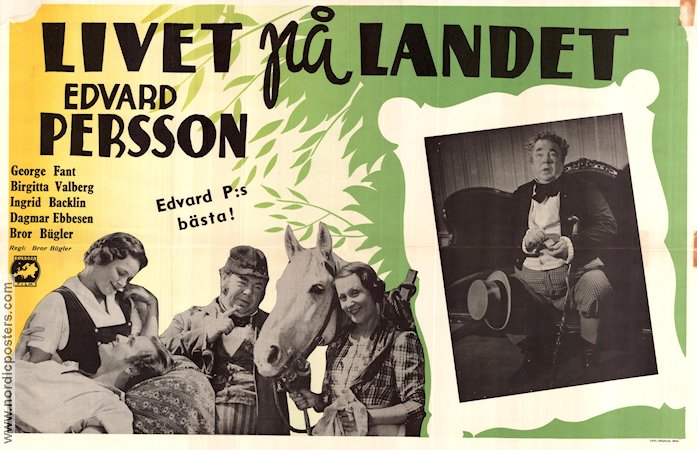 Livet på landet 1943 movie poster Edvard Persson Georg Fant Birgitta Valberg