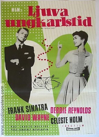 The Tender Trap 1956 movie poster Frank Sinatra Debbie Reynolds David Wayne Charles Walters Musicals