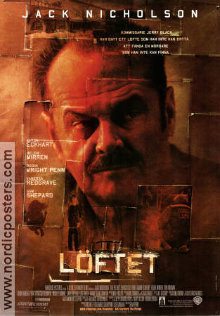 Löftet 2001 poster Jack Nicholson Benicio Del Toro Patricia Clarkson Sean Penn