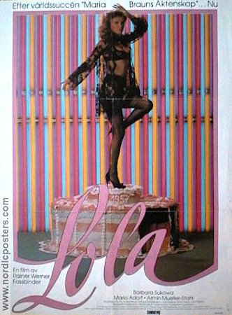 Lola 1981 movie poster Barbara Sukowa Rainer Werner Fassbinder