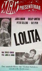 Lolita 1962 movie poster James Mason Shelley Winters Peter Sellers Stanley Kubrick