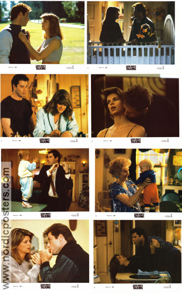 Look Who´s Talking 1989 lobby card set John Travolta Kirstie Alley Olympia Dukakis Amy Heckerling Kids