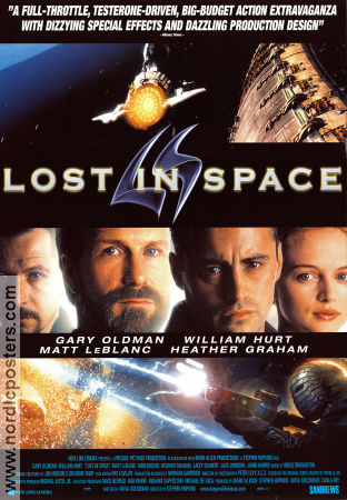 Lost in Space 1998 poster Matt LeBlanc Gary Oldman William Hurt Stephen Hopkins Rymdskepp