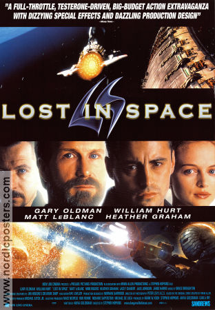 Lost in Space 1998 movie poster Matt LeBlanc Gary Oldman William Hurt Stephen Hopkins Spaceships