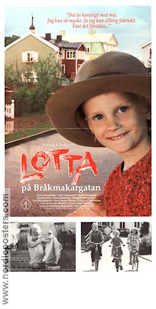 Lotta på Bråkmakargatan 1992 movie poster Grete Havnesköld Johanna Hald Writer: Astrid Lindgren