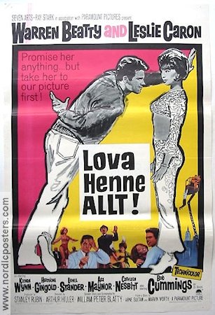 Lova henne allt 1966 movie poster Warren Beatty Leslie Caron