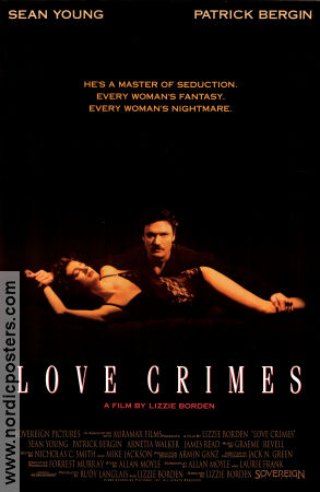 Love Crimes 1992 poster Sean Young Patrick Bergin Arnetia Walker Lizzie Borden