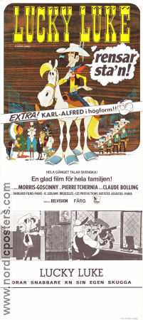 Lucky Luke 1971 poster René Goscinny Text: Morris-Goscinny Från serier Animerat