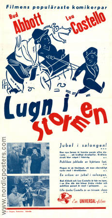 Lugn i stormen 1943 poster Abbott and Costello Bud Abbott Lou Costello Grace McDonald Erle C Kenton Hästar