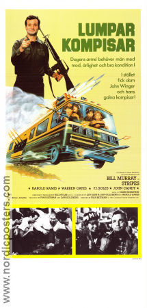 Stripes 1981 movie poster Bill Murray John Candy Harold Ramis Ivan Reitman Guns weapons
