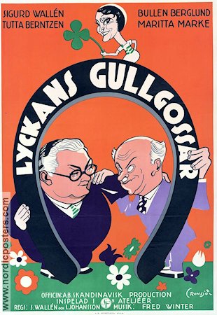 Lyckans gullgossar 1932 movie poster Sigurd Wallén Tutta Berntzen Tutta Rolf