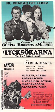 Lycksökarna 1970 poster Charles Bronson Tony Curtis Michele Mercier Peter Collinson Tåg