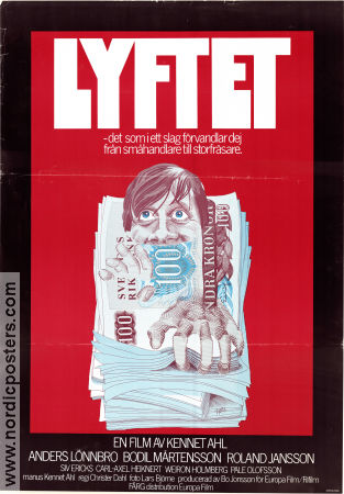 Lyftet 1978 movie poster Anders Lönnbro Bodil Mårtensson Roland Jansson Weiron Holmberg Siv Ericks Kenneth Ahl Money
