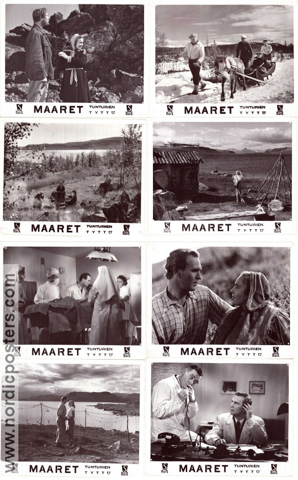 Maaret tunturien tyttö 1947 lobby card set Eila Pehkonen Hilkka Helinä Olavi Reimas Finland Poster from: Finland