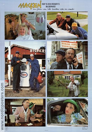 Macken Roys och Rogers bilservice 1990 movie poster Anders Eriksson Jan Rippe Claes Eriksson Find more: Galenskaparna From TV Cars and racing