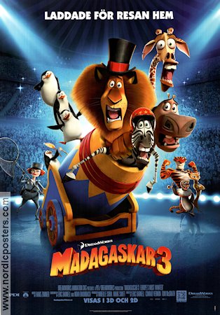 Madagaskar 3 2012 poster Ben Stiller Eric Darnell Animerat Cirkus