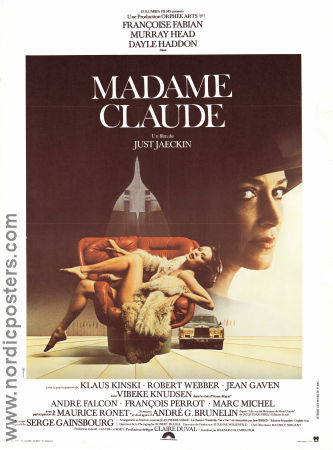 Madame Claude 1977 movie poster Francoise Fabian Dayle Haddon Murray Head Klaus Kinski Just Jaeckin