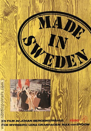 Made in Sweden 1969 movie poster Per Myrberg Johan Bergenstråhle Politics