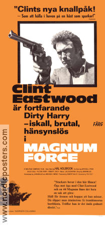 Magnum Force 1973 movie poster Clint Eastwood Hal Holbrook Mitchell Ryan Ted Post Find more: Dirty Harry Guns weapons