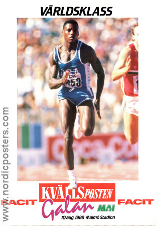 MAI-galan Kvällsposten 1989 poster Carl Lewis Sports