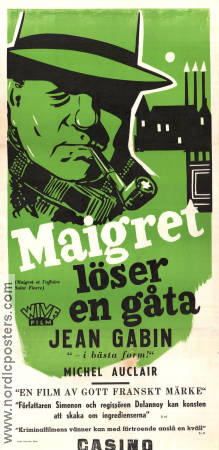 Maigret et l´affaire Saint-Fiacre 1959 movie poster Jean Gabin Michel Auclair Valentine Tessier Jean Delannoy