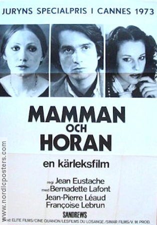 Mamman och horan 1974 movie poster Bernadette Lafont Jean Eustache