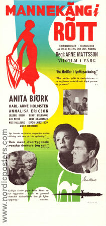 Mannequin in Red 1958 movie poster Anita Björk Karl-Arne Holmsten Annalisa Ericson Anita Lindblom Arne Mattsson Find more: Hillman