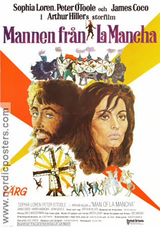 Man of La Mancha 1973 movie poster Sophia Loren Peter O´Toole Arthur Hiller