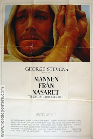 The Greatest Story Ever Told 1965 movie poster Max von Sydow George Stevens Religion