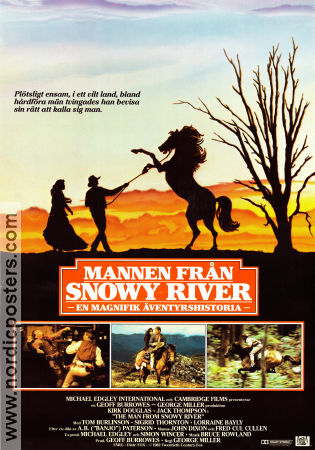 The Man from Snowy River 1982 movie poster Kirk Douglas Tom Burlinson Terence Donovan George Miller Horses Country: Australia