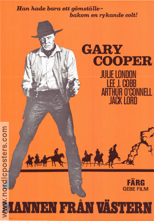 Mannen från västern 1958 poster Gary Cooper Julie London Lee J Cobb Anthony Mann