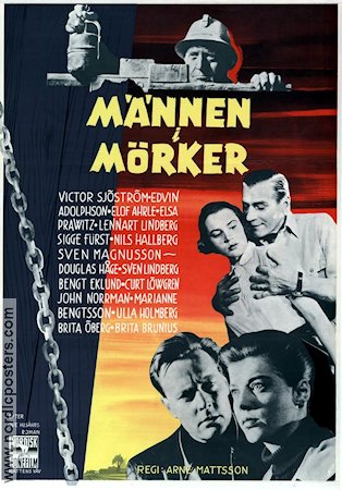 Männen i mörker 1955 movie poster Edvin Adolphson