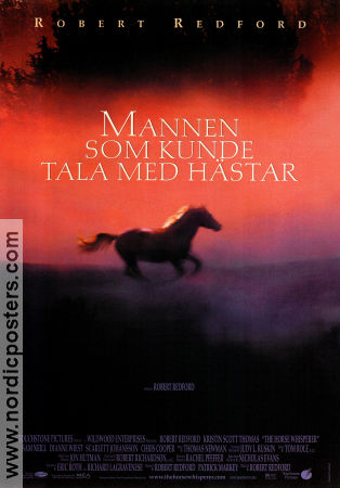 Mannen som kunde tala med hästar 1998 poster Kristin Scott Thomas Sam Neill Robert Redford Hästar